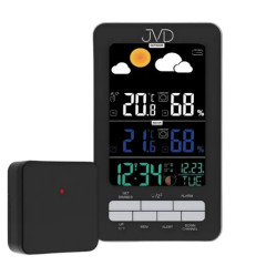Rádiom riadená meteorologická stanica JVD RB6687.1, čierna